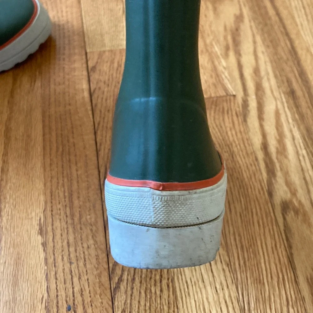 J. Crew Green and White Waterproof Rain & Snow Boots - Picture 9 of 13